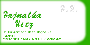 hajnalka uitz business card